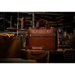Classic Leather Slim Briefcase, Cognac (126038-1221)<Samsonite