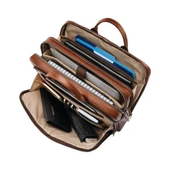 Classic Leather Top Loading Briefcase, Cognac (126039-1221)<Samsonite Hot
