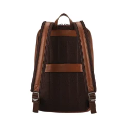 Classic Leather Laptop Backpack, Solid, Cognac (126036-1221)<Samsonite Best