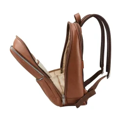 Classic Leather Laptop Backpack, Solid, Cognac (126036-1221)<Samsonite Best