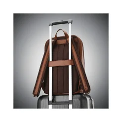 Classic Leather Laptop Backpack, Solid, Cognac (126036-1221)<Samsonite Best