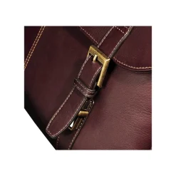 Flapover Double Gusset Laptop Briefcase, Brown Leather (45798-1139)<Samsonite Outlet