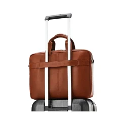 Leather Briefcase, Laptop Compatible, Cognac (126038-1221)<Samsonite Online