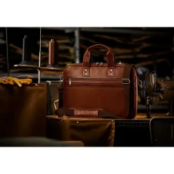 Leather Briefcase, Laptop Compatible, Cognac (126038-1221)<Samsonite Online