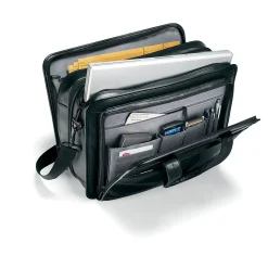 Leather Expandable Laptop Briefcase, Black (43118-1041)<Samsonite Discount