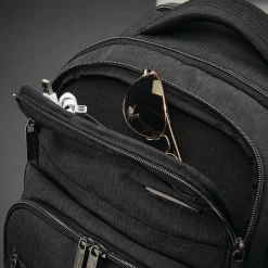 Modern Utility Double Shot Backpack, Solid, Charcoal Heather (89574-5794)<Samsonite New