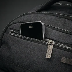 Modern Utility Double Shot Backpack, Solid, Charcoal Heather (89574-5794)<Samsonite New