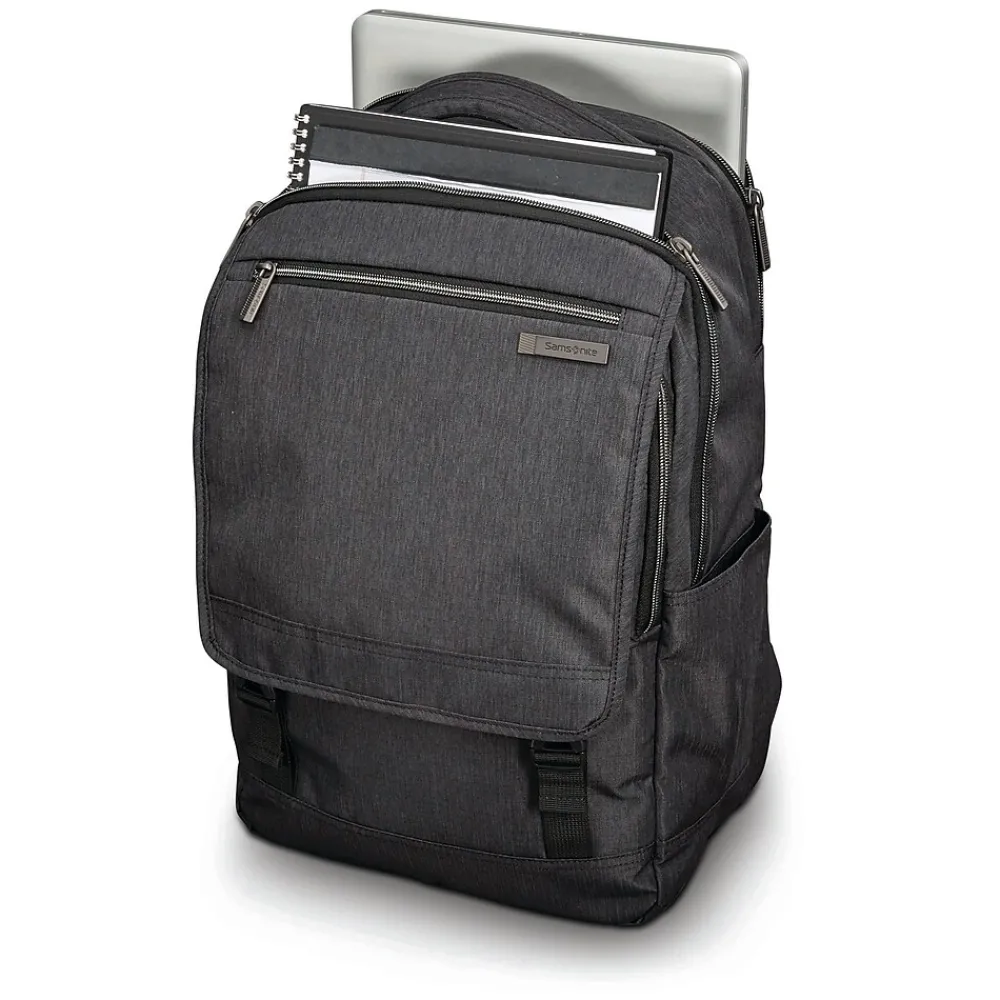 Modern Utility Paracycle Backpack, Solid, Charcoal Heather (89575-5794)<Samsonite Hot