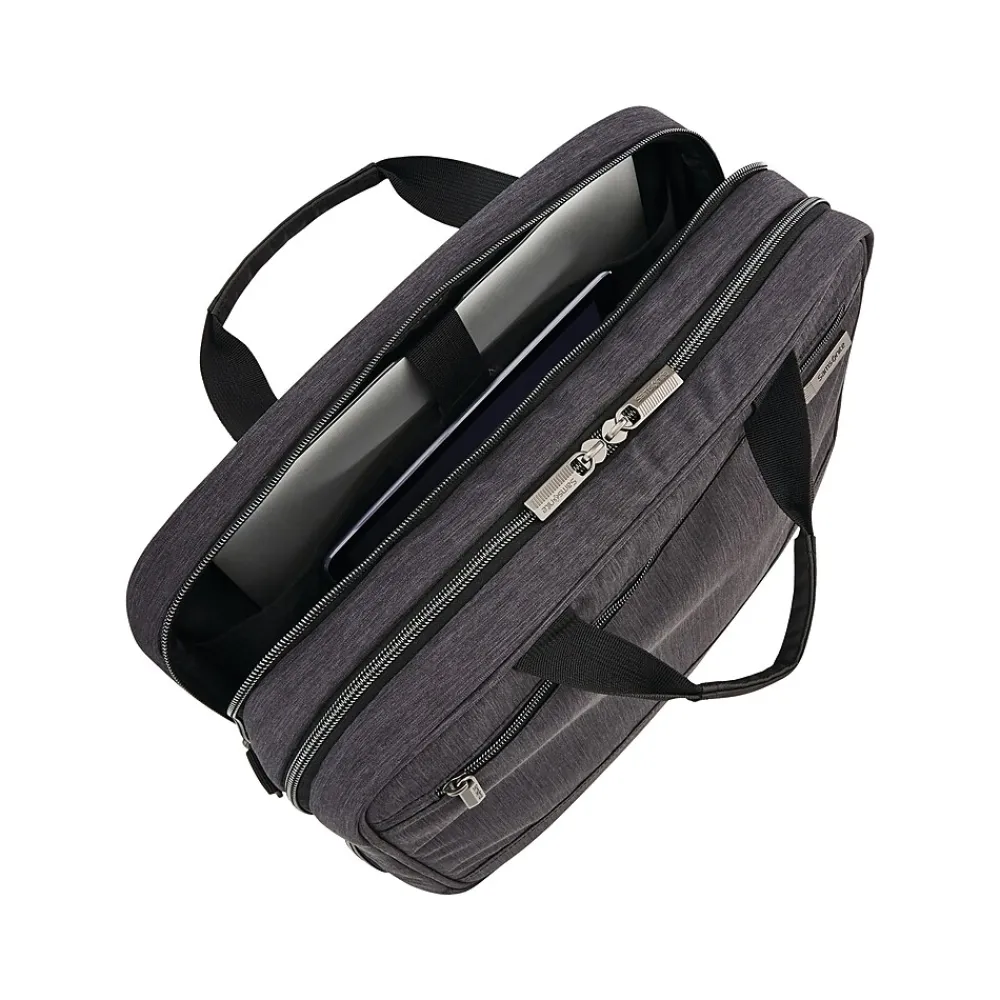 Modern Utility Polyester Top Loading Briefcase, Heathered Gray (126442-5794)<Samsonite