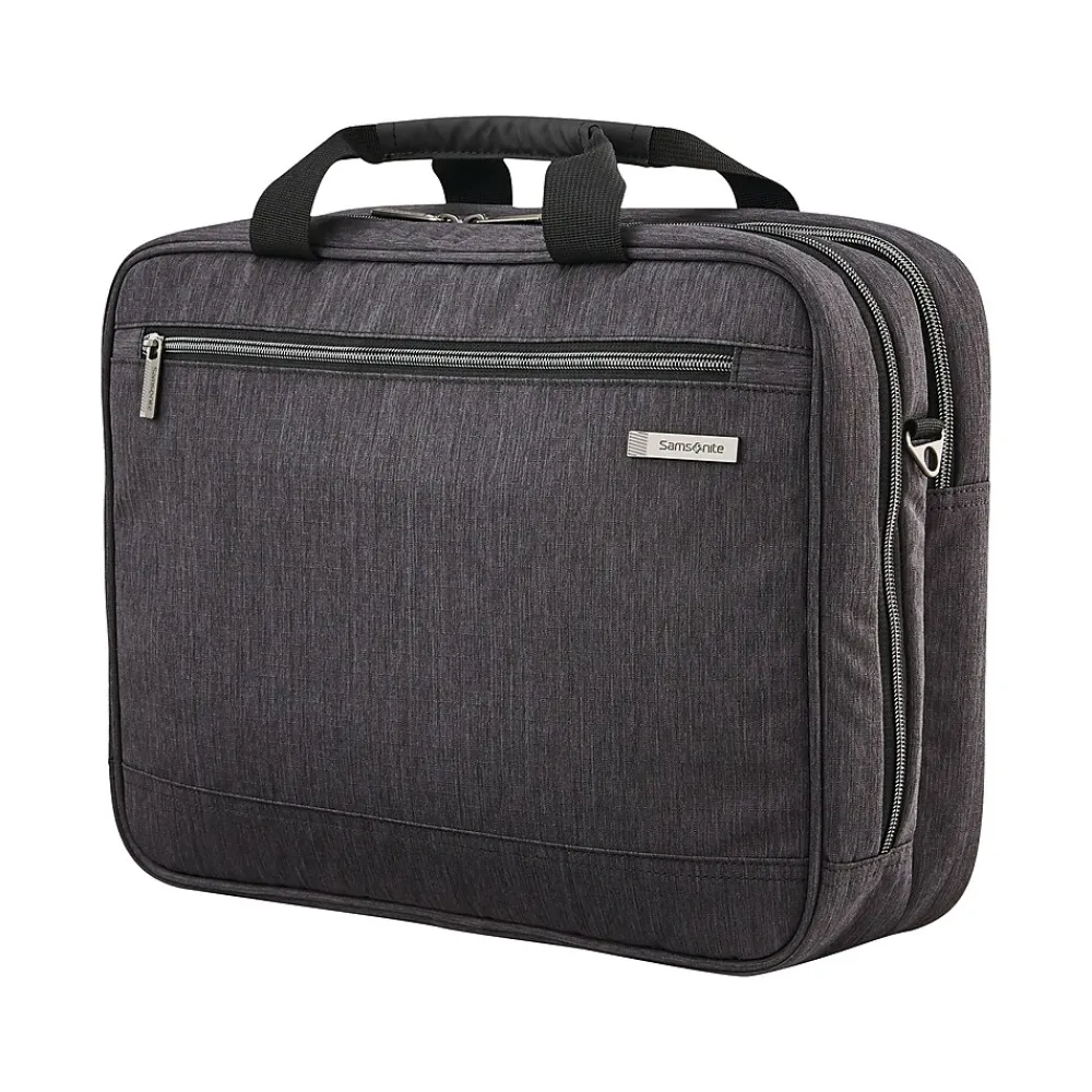 Modern Utility Polyester Top Loading Briefcase, Heathered Gray (126442-5794)<Samsonite