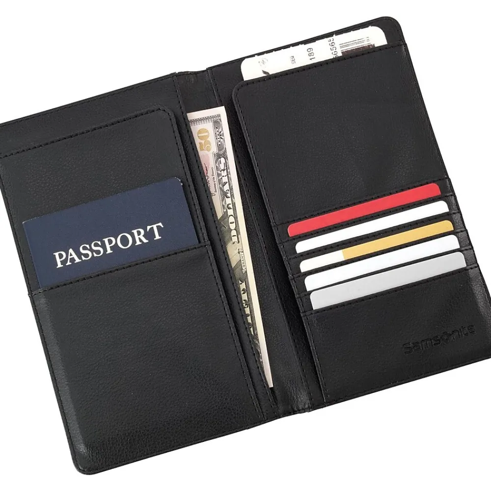 Textured Travel Wallet, Black (43686-1041)<Samsonite New