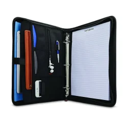 Xenon Business Fabric Padfolio with Zipper Closure, Black (116466-1041)<Samsonite New