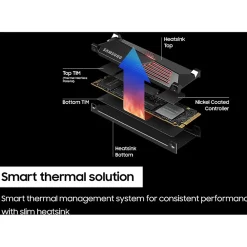 Sale Samsung 990 PRO 1TB M.2 PCI Express 4.0 Internal Solid-State Drive with Heatsink, V-NAND (MZ-V9P1T0CW)