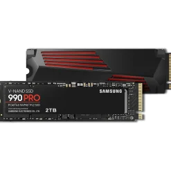 Sale Samsung 990 PRO with Heatsink 2TB M.2 PCIe 4.0 NVMe Internal Solid-State Drive, V-NAND (MZ-V9P2T0CW)