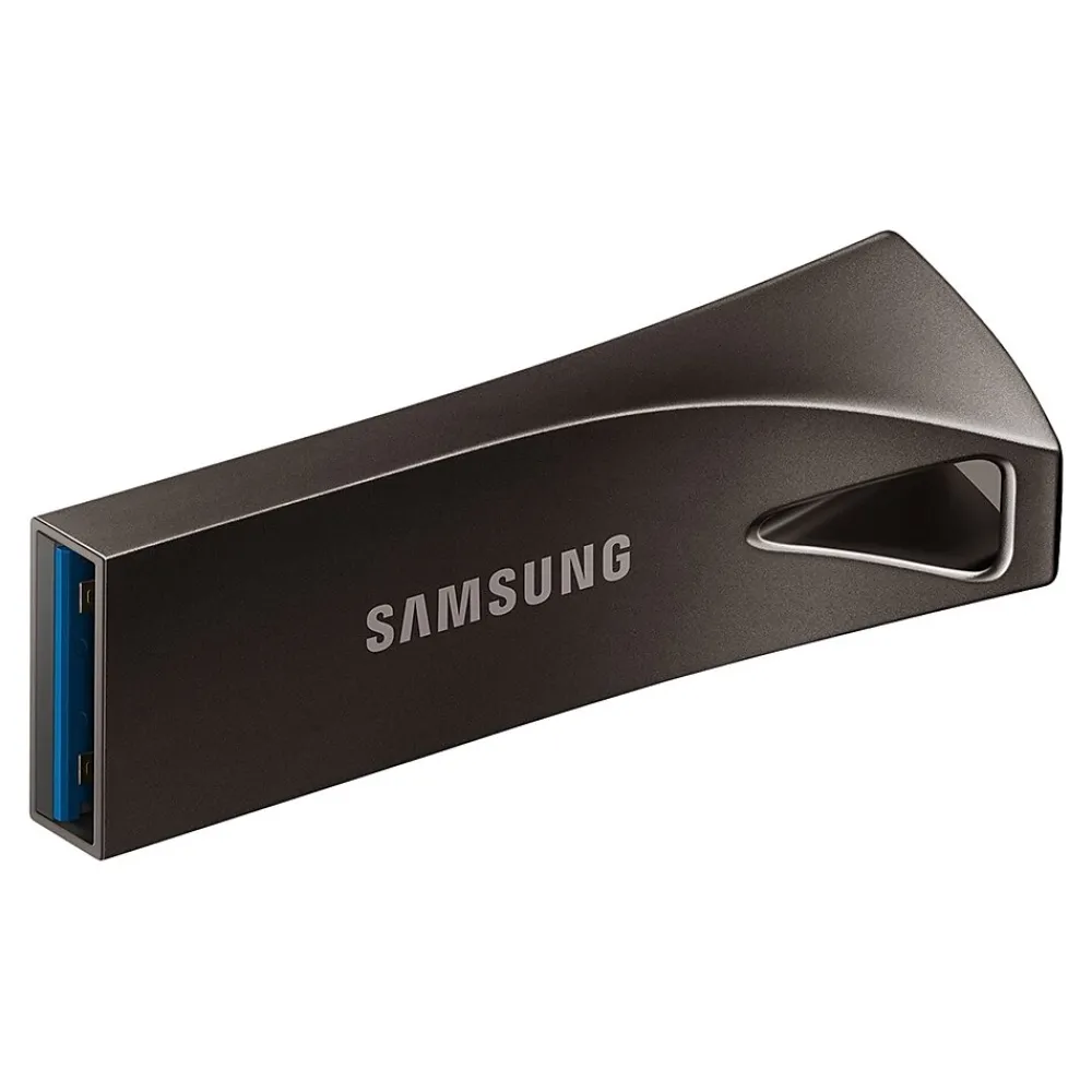 Sale Samsung BAR Plus 64GB USB 3.1 Type A Flash Drive, Titan Gray (MUF-64BE4/AM)
