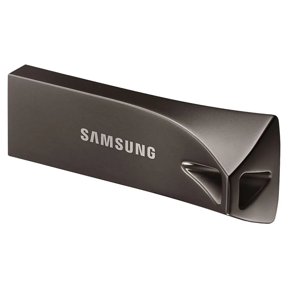 Sale Samsung BAR Plus 64GB USB 3.1 Type A Flash Drive, Titan Gray (MUF-64BE4/AM)
