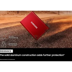 Sale Samsung T7 2TB USB 3.2 Portable Solid State Drive, Gray (MU-PC2T0T/AM)