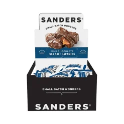 Sanders Small Batch Wonders Snack-Size Sea Salt Milk Chocolate Caramels, 24 oz., 48 Pieces/Box (27163)
