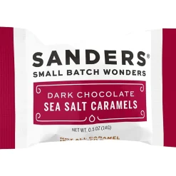 Sanders Small Batch Wonders Snack-Size Sea Salt Dark Chocolate Caramels, 24 oz., 48 Pieces/Box (27162)