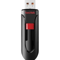 Hot SanDisk Cruzer Glide 32GB USB 2.0 Type A Flash Drive, Black/Red (SDCZ60-032G-A46)