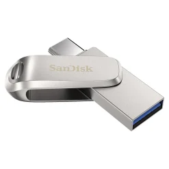 Clearance SanDisk Ultra Dual Luxe Dual 1TB USB 3.1 Flash Drive, Silver (SDDDC4-1T00-A46)