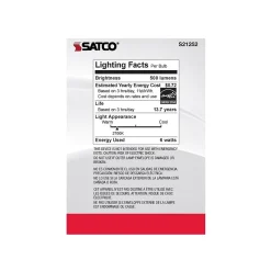 Satco Lighting 6-Watt Warm White LED Decorative Bulb, 6/Carton (S21252)