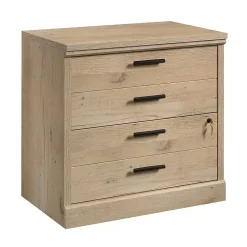 File Cabinets*Sauder Aspen Post 2-Drawer Lateral File Cabinet, Letter/Legal Size, Lockable, 30"H x 31"W x 19"D, Prime Oak (427013)