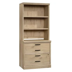 File Cabinets*Sauder Aspen Post 2-Drawer Lateral File Cabinet, Letter/Legal Size, Lockable, 30"H x 31"W x 19"D, Prime Oak (427013)