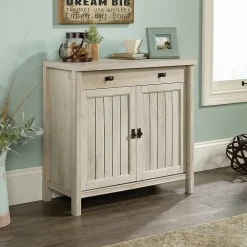 Storage Cabinets*Sauder Costa 30"H Storage Cabinet with 2 Shelves, Chalked Chestnut (419960)