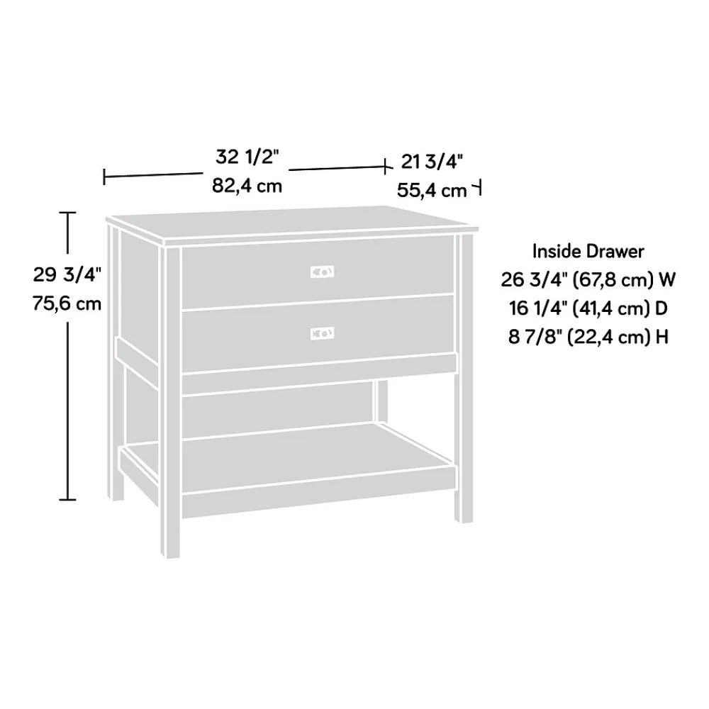File Cabinets*Sauder Cottage Road Lateral File Cabinet, Letter/Legal Size, 30"H x 32"W x 22"D, Mystic Oak (427298)