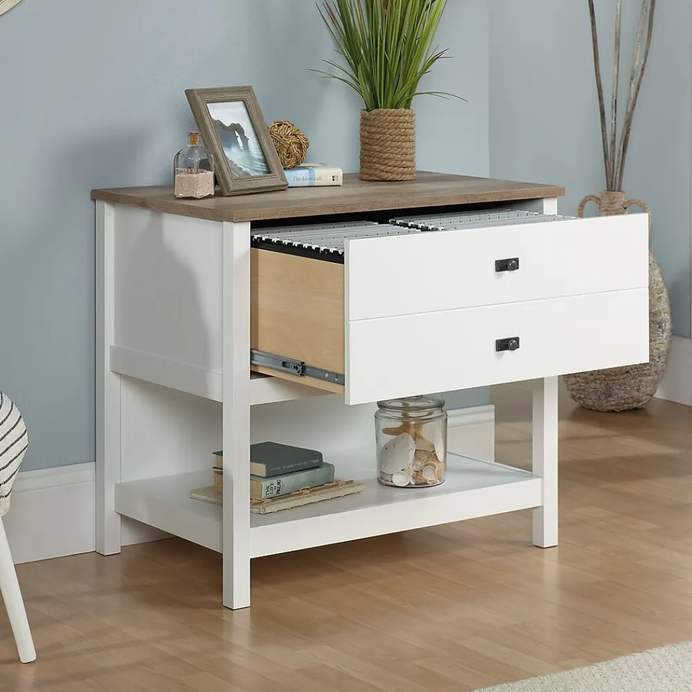 File Cabinets*Sauder Cottage Road Lateral File Cabinet, Letter/Legal Size, 30"H x 32"W x 22"D, Soft White (427307)
