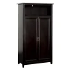 Storage Cabinets*Sauder Edge Water 60"H Storage Cabinet with 5 Shelves, Estate Black (434815)