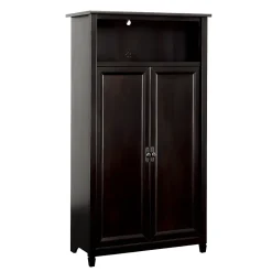 Storage Cabinets*Sauder Edge Water 60"H Storage Cabinet with 5 Shelves, Estate Black (434815)