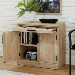 Storage Cabinets*Sauder Mason Peak 30"H Storage Cabinet with 2 Shelves, Prime Oak (427835)