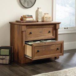 File Cabinets*Sauder Palladia 2-Drawer Lateral File Cabinet, Letter/Legal Size, 30"H x 37"W x 22"D, Vintage Oak (420607)