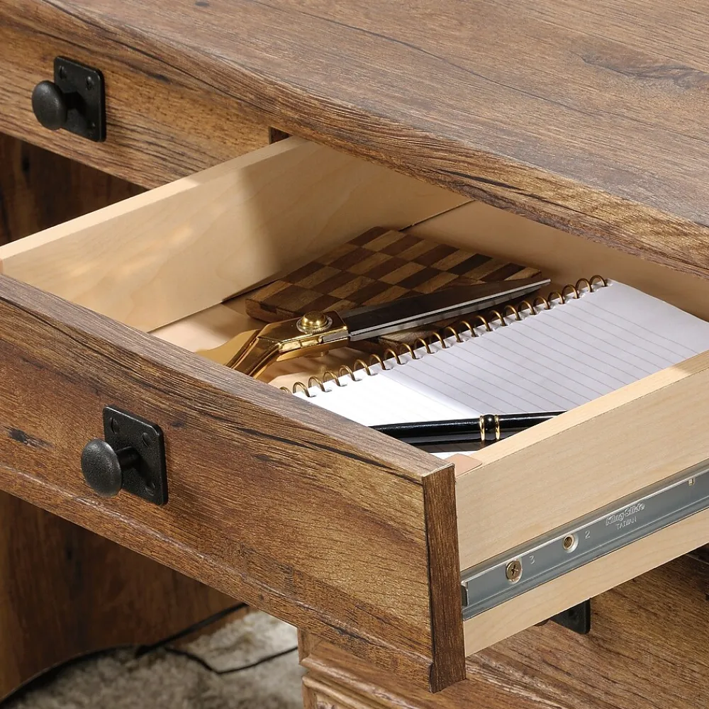 Office Desks*Sauder Palladia 65"W Executive Desk, Vintage Oak (420604)