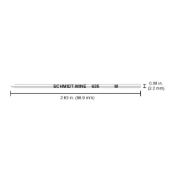 Pens|Schmidt Ink Schmidt 635 Mini D1 Ballpoint Refill, fits Multifunction pens, Medium, Black, 4 Pack (SC58149)