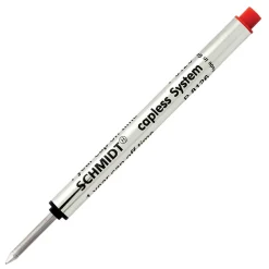 Pens|Schmidt Ink Schmidt 8126 Rollerball Short Capless Refill, Fine, Red, 2 Pack (SC58121)