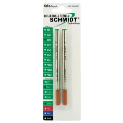 Pens|Schmidt Ink Schmidt 888 Safety Ceramic Rollerball Metal Tube Refill, Fits Universal Pens, Fine, Red, 2 Pack (SC58102)