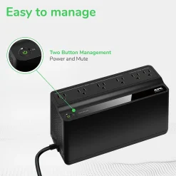 Schneider Electric Back-UPS 450 Standby UPS, Black (BN450M)