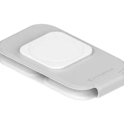 BASECHARGE MS Fold-N-Go Wireless Charging Stand, White (MSQFG2N1WT)<scosche