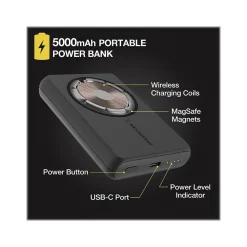 GoBat MagSafe Wireless Power Bank, 5000mAh, Black (PBQ5MS-SP)<scosche Discount