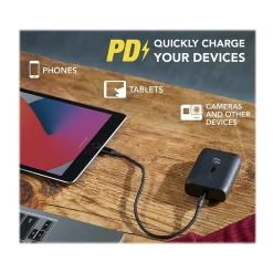 GoBat USB Dual-Port Power Bank, 10000mAh, Black (PB10PD-SP)<scosche New