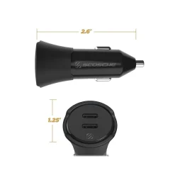 PowerVolt USB Car Charger for Most Smartphones, Black (CPDCC40-SP)<scosche