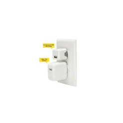 SuperCUBE 12W USB Wall Charger, White (USBH121MWT)<scosche Online