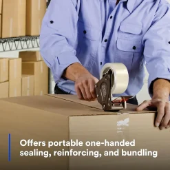 Discount Scotch 2" Handheld Packing Tape Dispenser, Gray/Silver (H180)