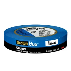 Discount Scotch Blue Painter's Masking Tape, Blue, 3" Core, 1" x 60yds. (2090)