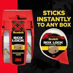 Sale Scotch Box Lock Heavy Duty Packing Tape with Dispenser, 1.88