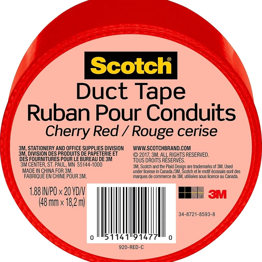 Best Scotch Duct Tape, 1.88" x 20 yds., Red (920-RED-C)