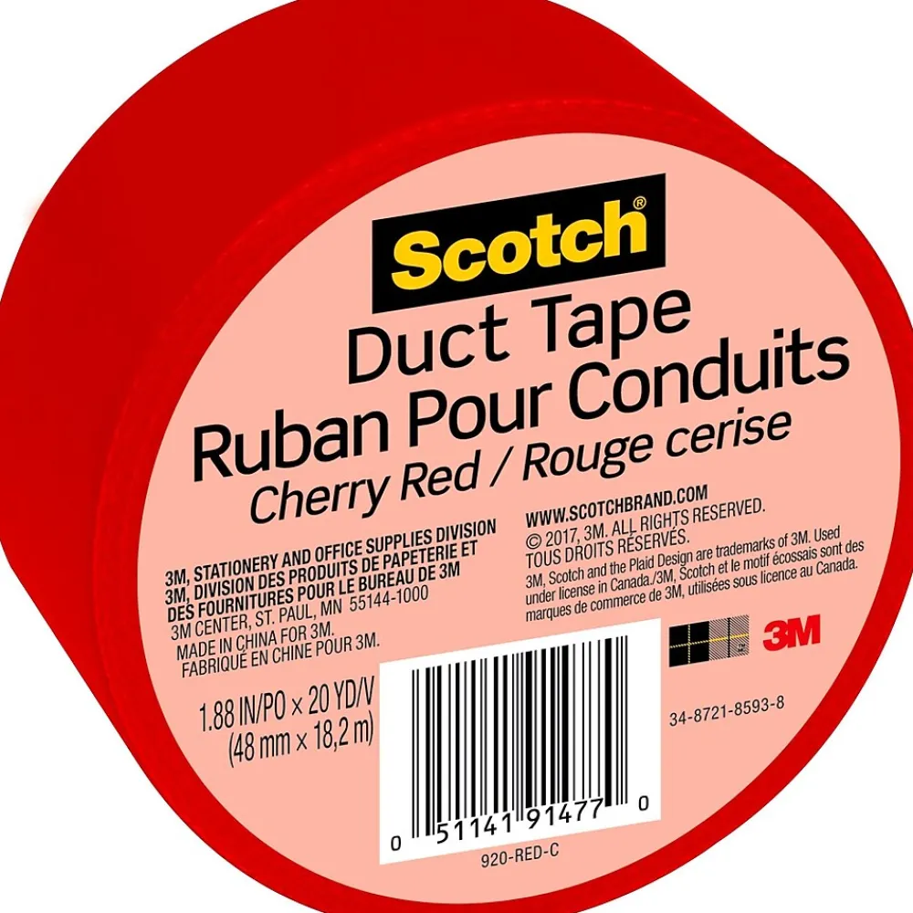 Best Scotch Duct Tape, 1.88" x 20 yds., Red (920-RED-C)